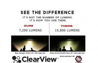 baja designs clear view light comparision chart