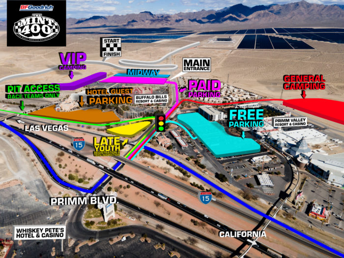 Mint 400 map of key locations