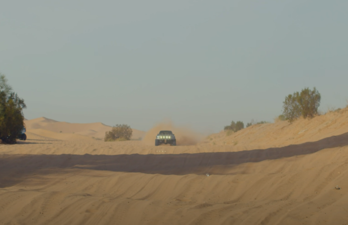 Toyota Tundra Driving Fast in Desert